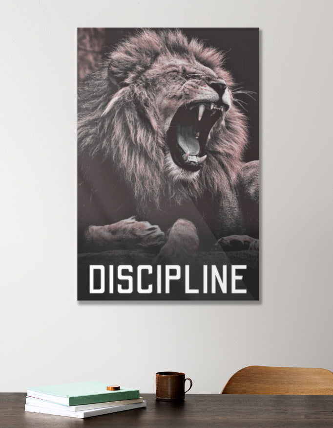Powerful Roaring Lion Poster for Office & Gym