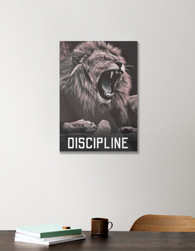 Powerful Roaring Lion Poster for Office & Gym